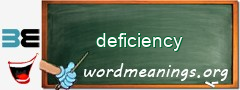 WordMeaning blackboard for deficiency